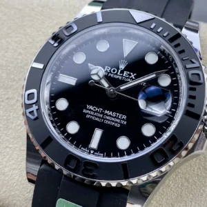 DONG HO ROLEX YACHT MASTER REPLICA 11 TINH CHINH TRONG LUONG BAN THEP MAT DEN CHUAN AUTH AR FACTORY 40MM 7