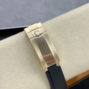 DONG HO ROLEX YACHT MASTER REPLICA TINH CHINH TRONG LUONG BAN MA VANG GOLD MAT DEN CHUAN AUTH AR FACTORY 40MM 1