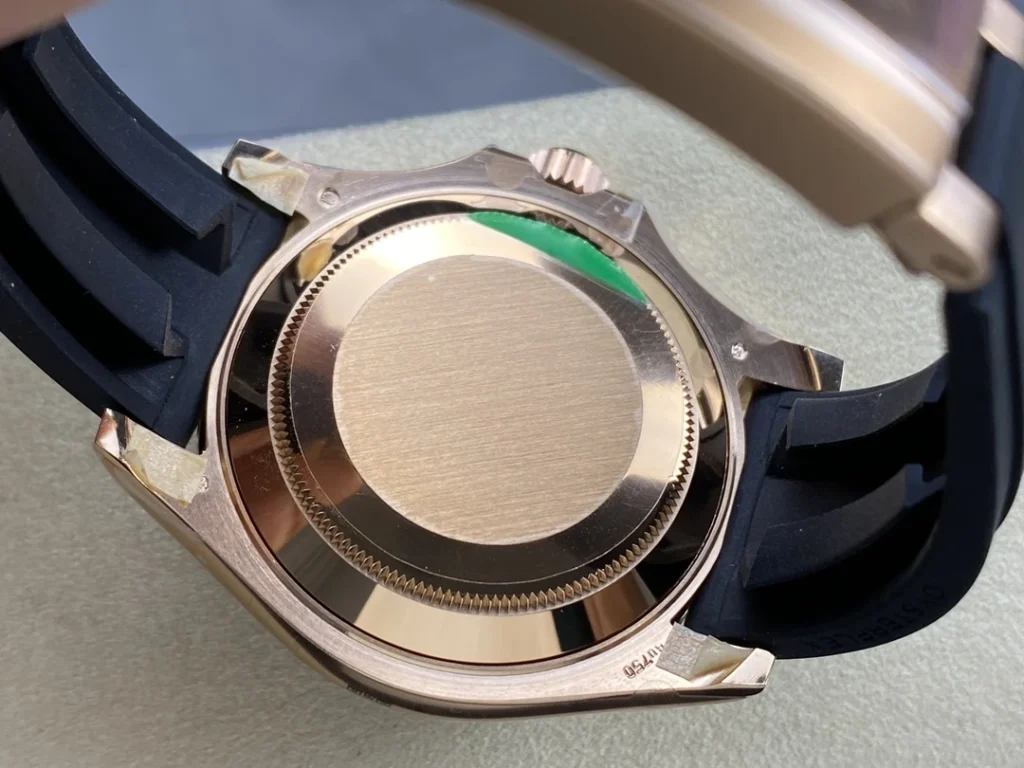 DONG HO ROLEX YACHT MASTER REPLICA TINH CHINH TRONG LUONG BAN MA VANG HONG MAT DEN CHUAN AUTH AR FACTORY 40MM 4