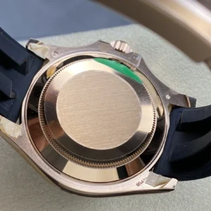 DONG HO ROLEX YACHT MASTER REPLICA TINH CHINH TRONG LUONG BAN MA VANG HONG MAT DEN CHUAN AUTH AR FACTORY 40MM 4