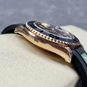 DONG HO ROLEX YACHT MASTER REPLICA TINH CHINH TRONG LUONG BAN MA VANG HONG MAT DEN CHUAN AUTH AR FACTORY 40MM 5